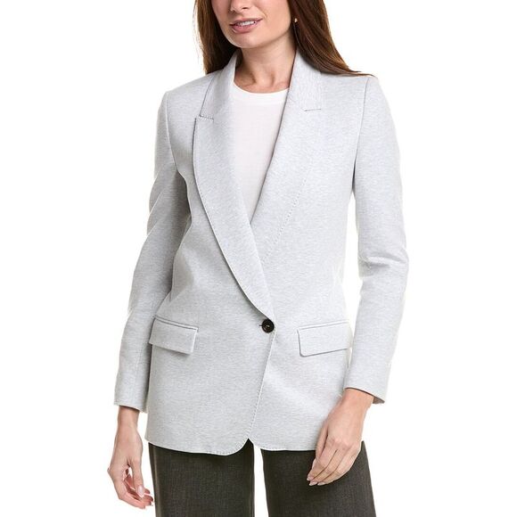 Brunello Cucinelli WomensJersey Silk-Blend Blazer